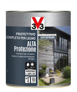 PROTETTIVO COMPLETO PER LEGNO ALTA PROTEZIONE COLLEZIONE I CONTEMPORANEI - GRIGIO GRAFITE - 0,75 LITRI